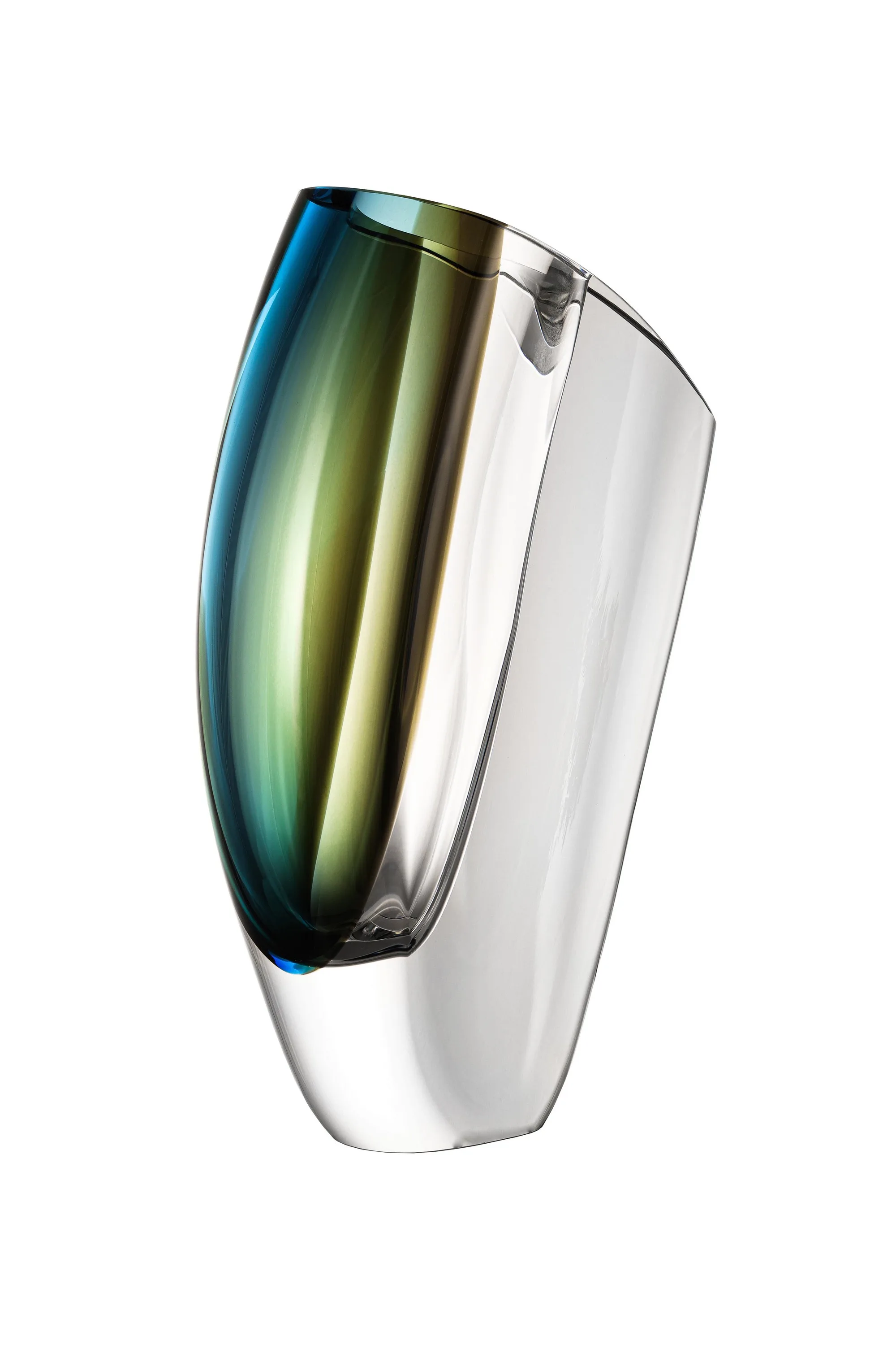 Kosta Boda Mirage Vase Xl Forest Green/Blue