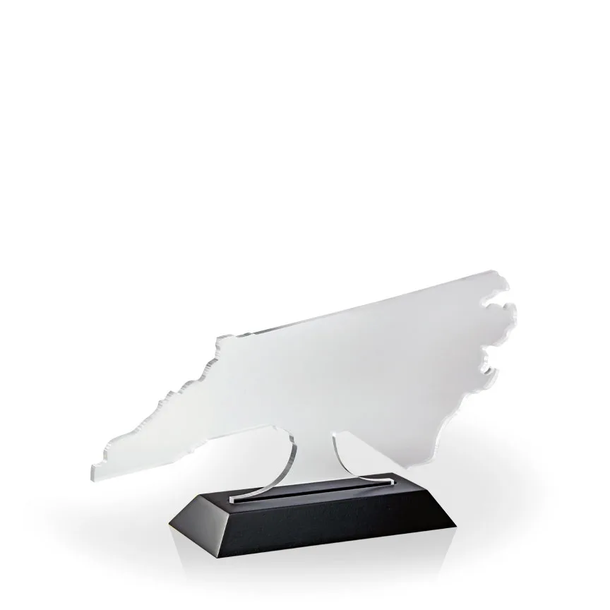 North Carolina Award with Black Wood Base - UV Print view 2