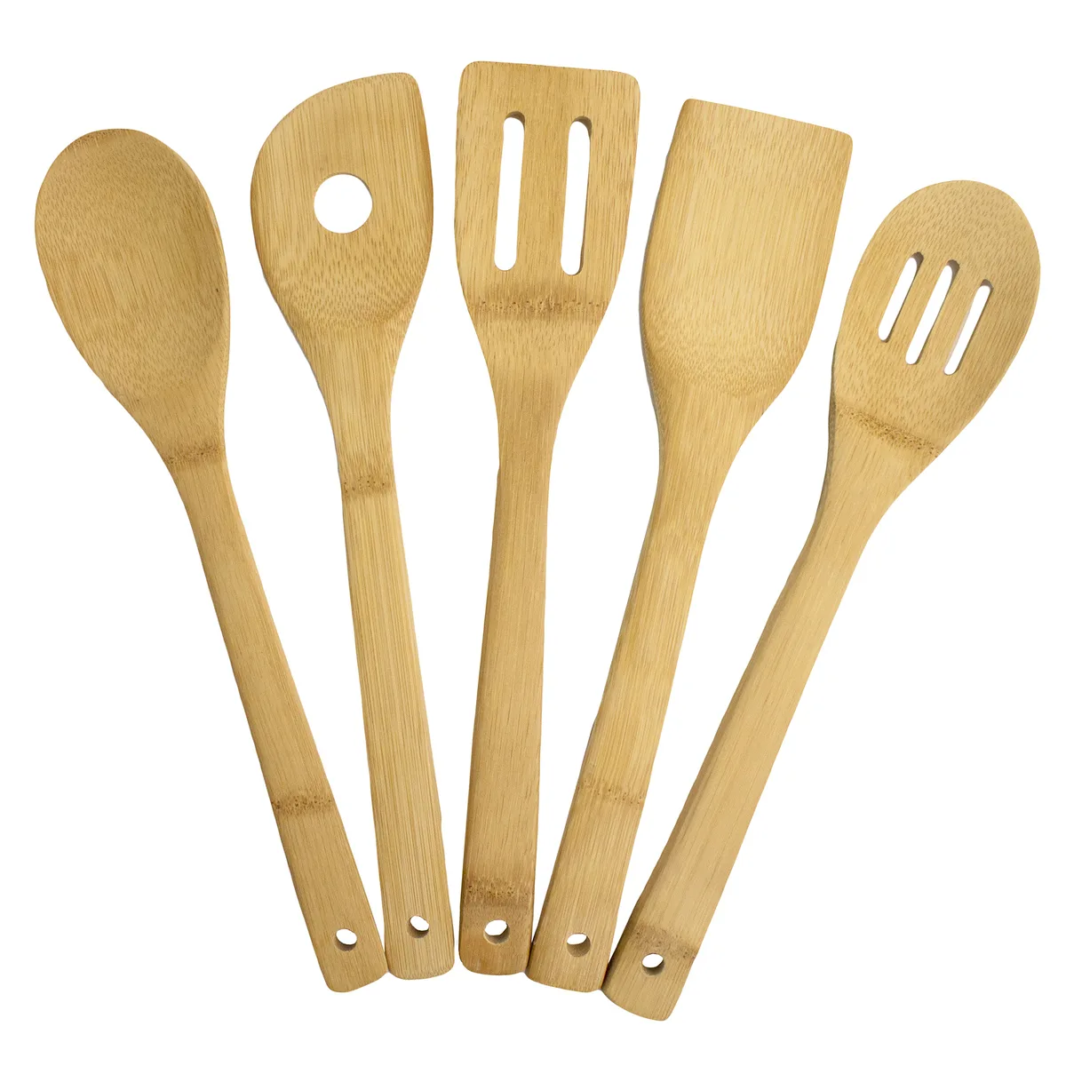 5 Piece Bamboo Cooking Utensil Set view 2