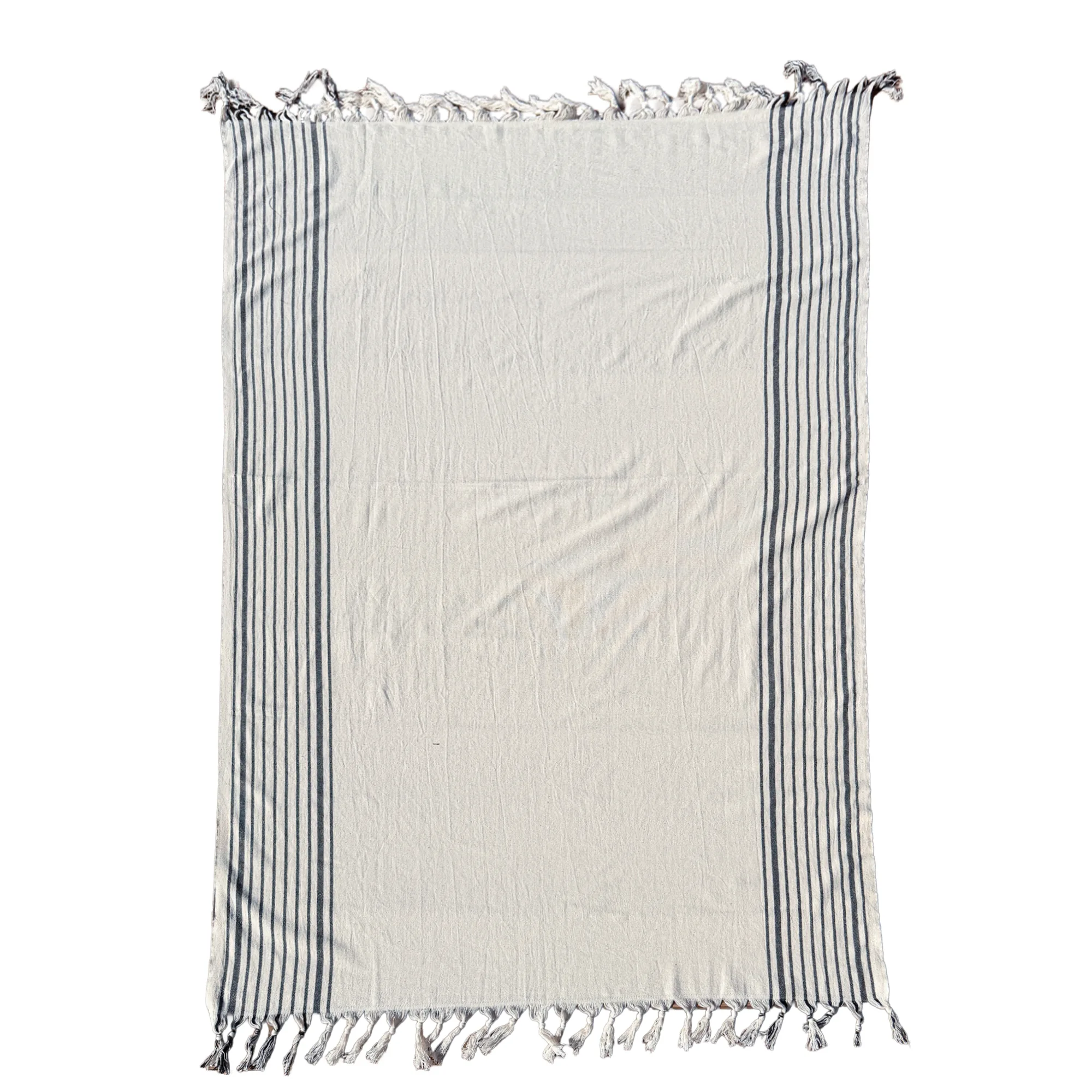Ivory Shore Open Stripe Pesh (Embroidered) view 2