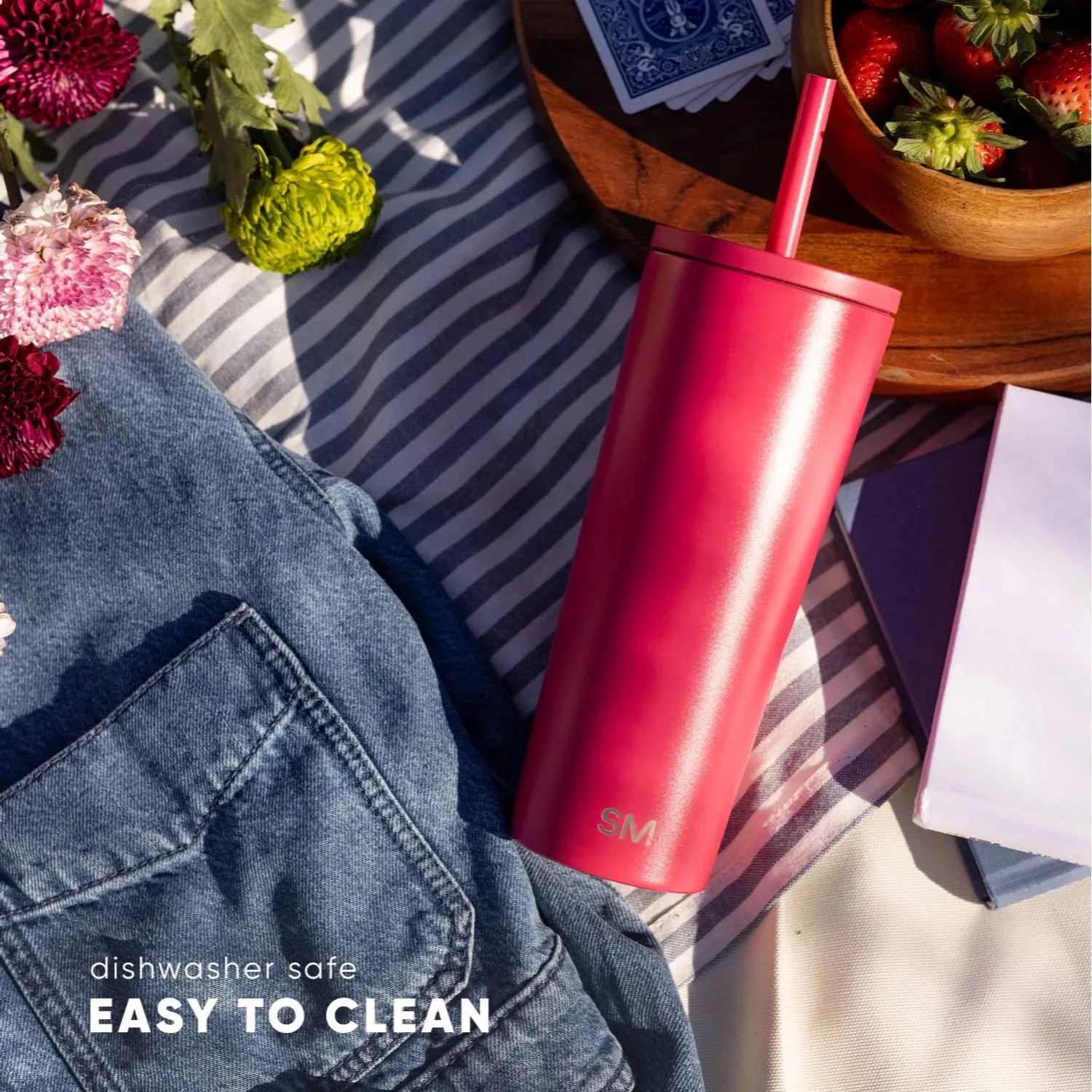 24 oz Simple Modern® Stainless Steel Double-Walled Insulated Classic Tumbler w/ Straw Lid view 5