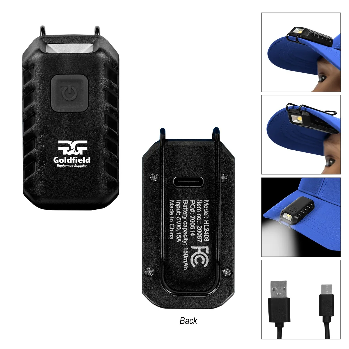 Rechargeable Cap Safety Light view 2