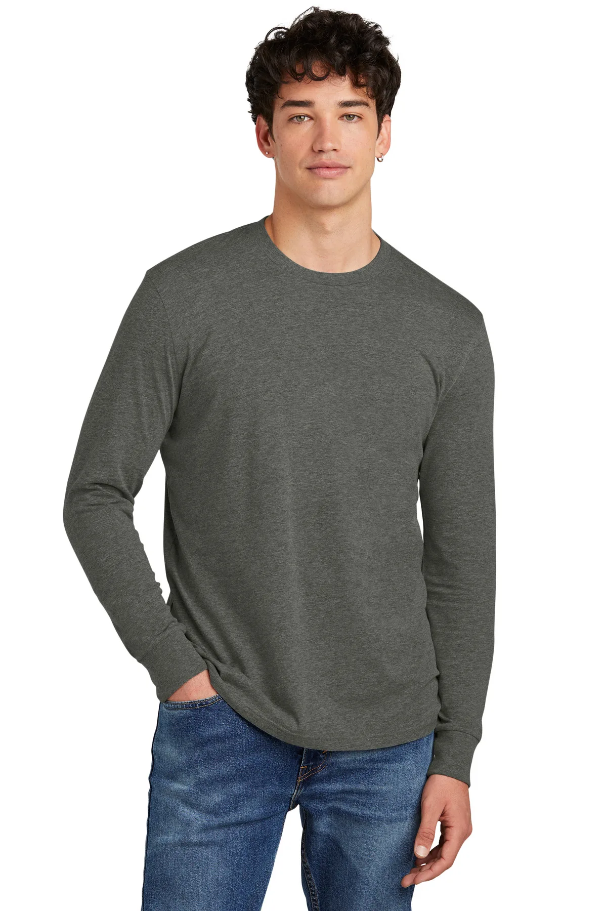 District® Perfect Blend® CVC Long Sleeve Tee view 3