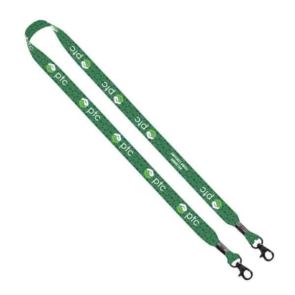 3/4" rPET Dye-Sublimated Double-Ended Lanyard With Metal Crimp and Lobster Clip view 2