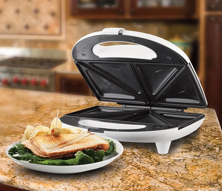 White Dual Sandwich Maker
