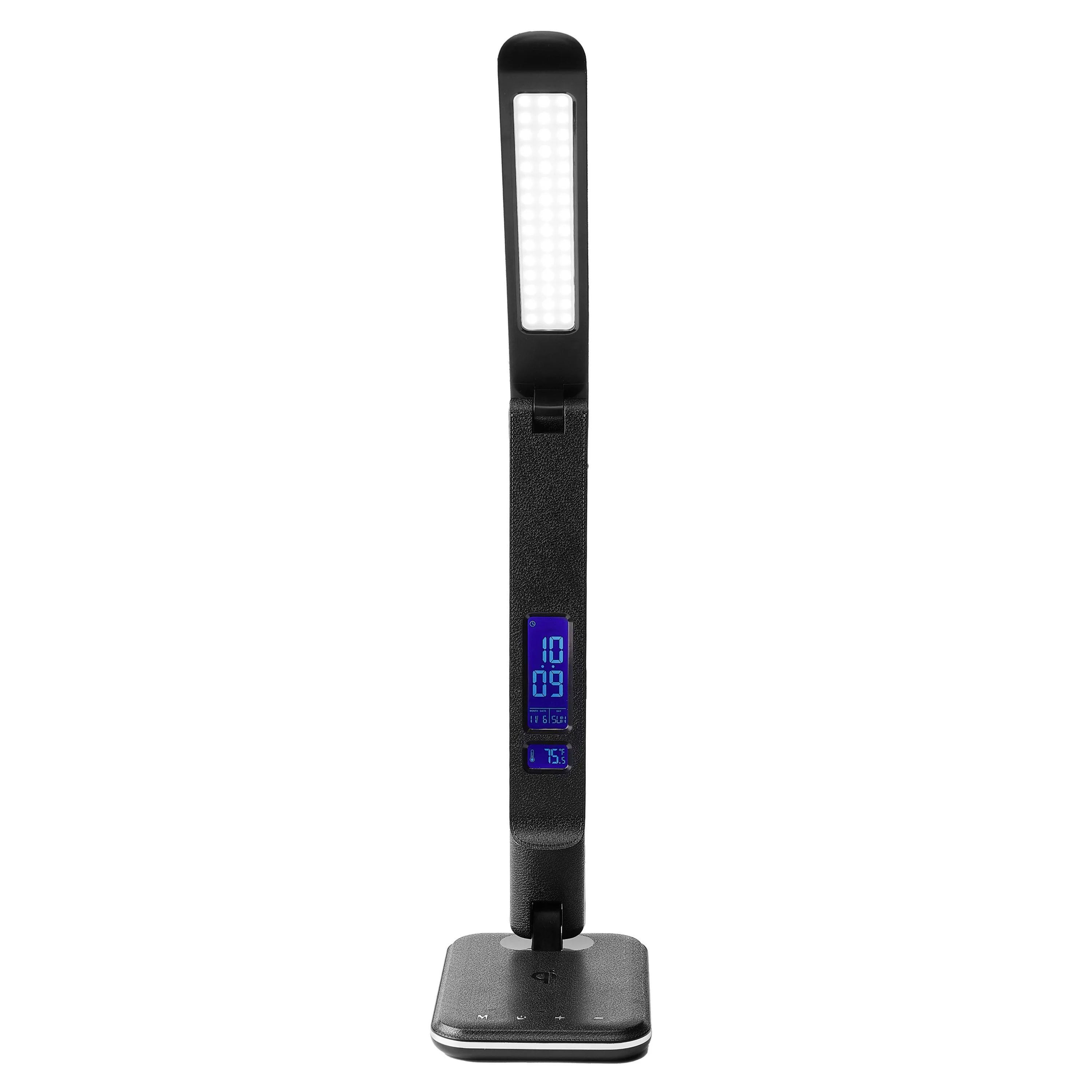 iHome Powerlight Pro+ Foldable Led Lamp/Alarm Clock W/ Usb & Wireless Charging Black