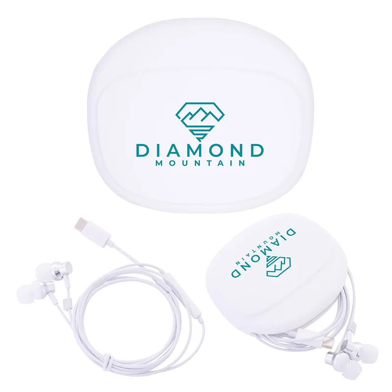 Opus USB-C Wired Earbuds with Silicone Pouch
