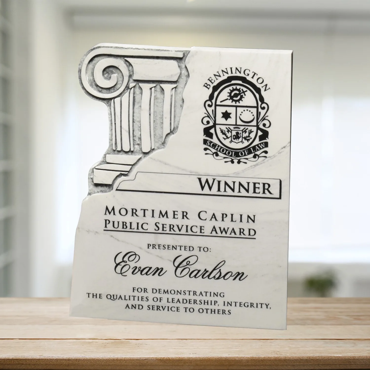 Chiseled Column Plaque 6" x 8"