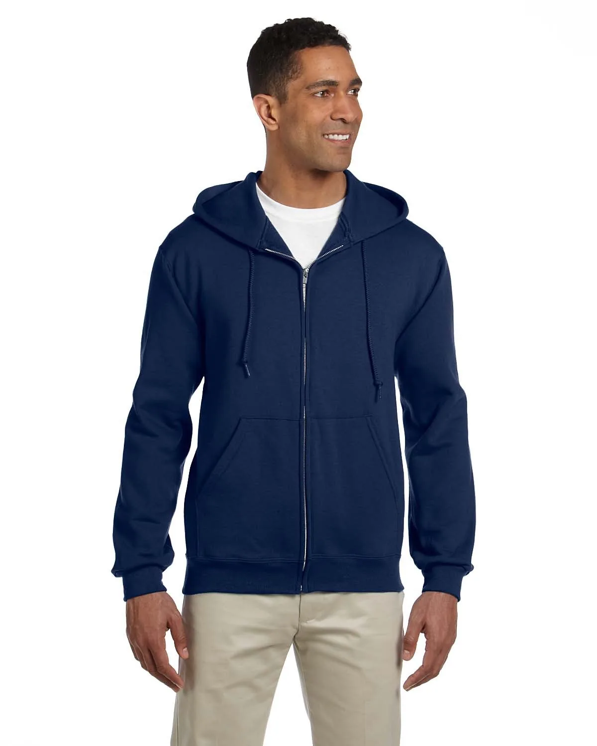 Jerzees Adult Super Sweats® NuBlend® Fleece Full-Zip Hooded Sweatshirt view 2