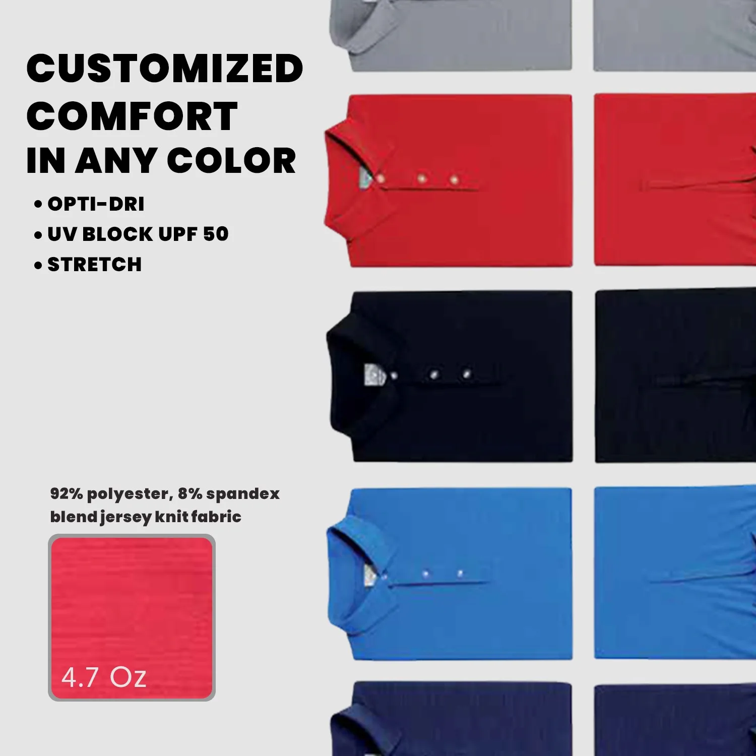 Callaway® Opti-Shield Tonal Performance Men's Polo Shirt with Custom Logo view 5