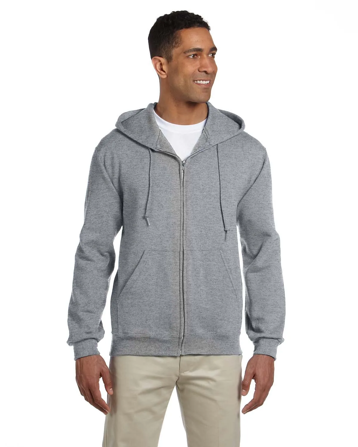 Jerzees Adult Super Sweats® NuBlend® Fleece Full-Zip Hooded Sweatshirt view 3