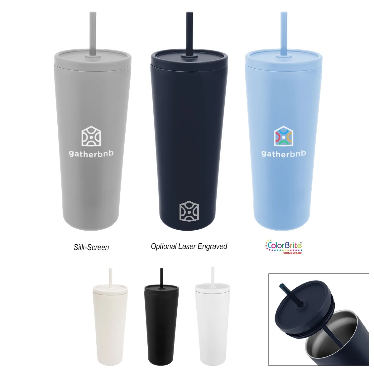 24 Oz. Brooklyn Recycled Stainless Steel Tumbler view 2