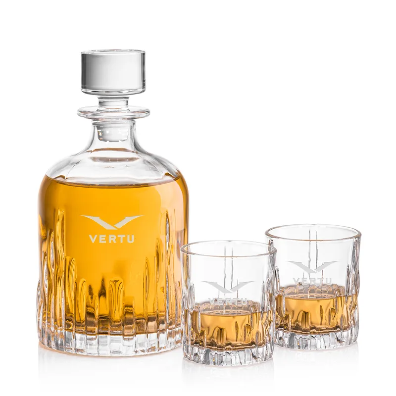 Decanter Set, Deep Etch, Decanter & 2 OTR