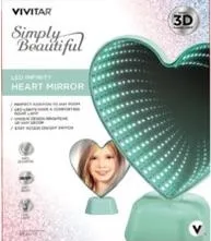 Vivitar® LED Infinity Seafoam Green Heart Shaped Vanity Mirror