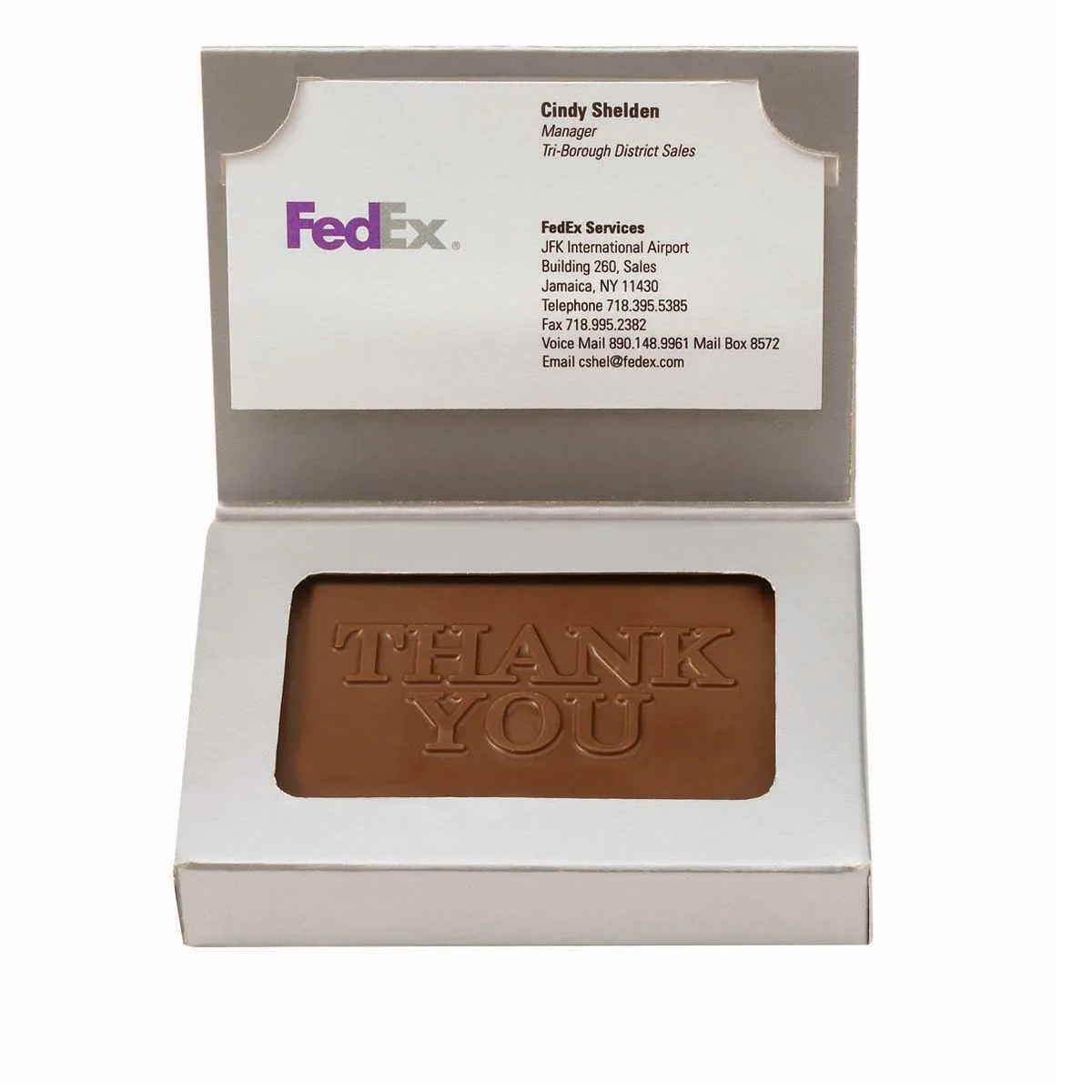 Custom Molded Chocolate in Business Card Box view 2