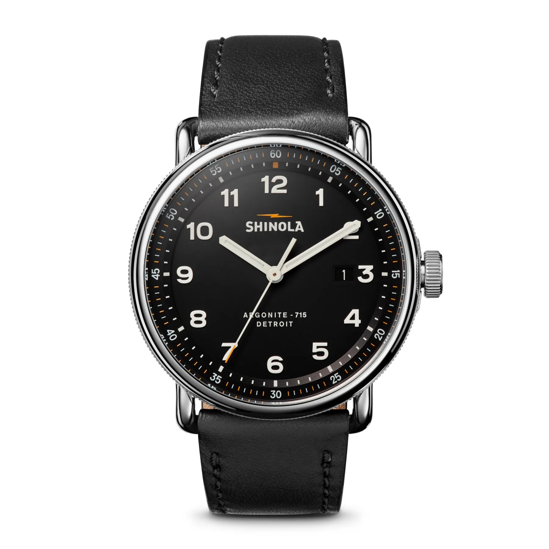 Shinola The Canfield Model C56 Leather Strap Watch