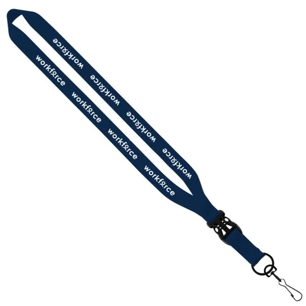 3/4" Polyester Lanyard with Slide Buckle Release & Swivel Snap Hook view 2