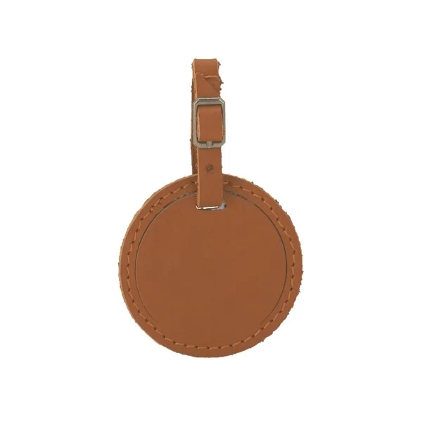 Culver Round Leather Luggage Tag view 3