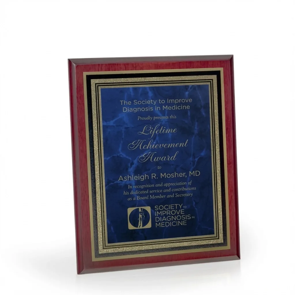 Classique Mahogany Finish Award Plaque, view 7