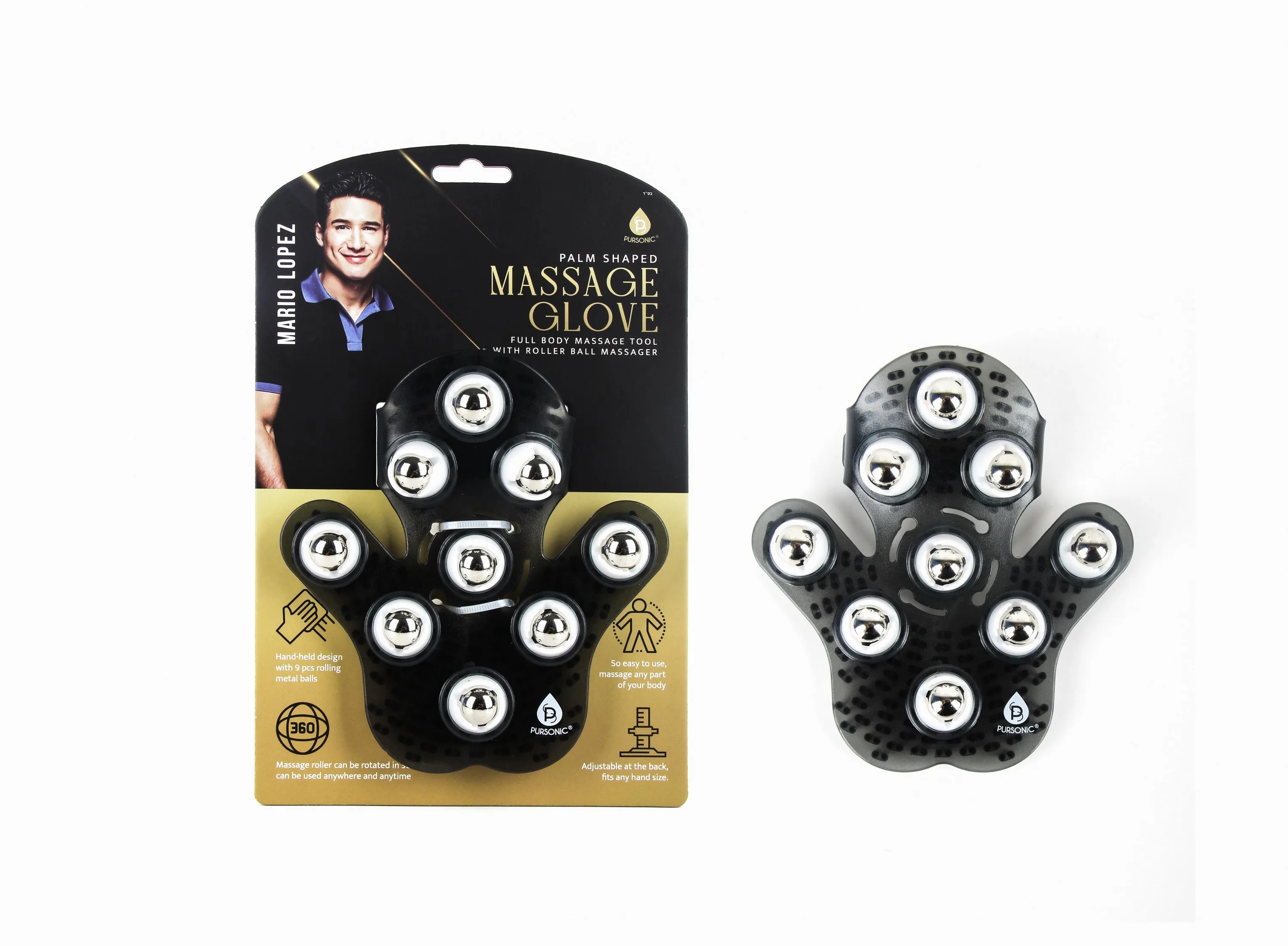 Pursonic Mario Lopez Palm Shaped Massage Glove