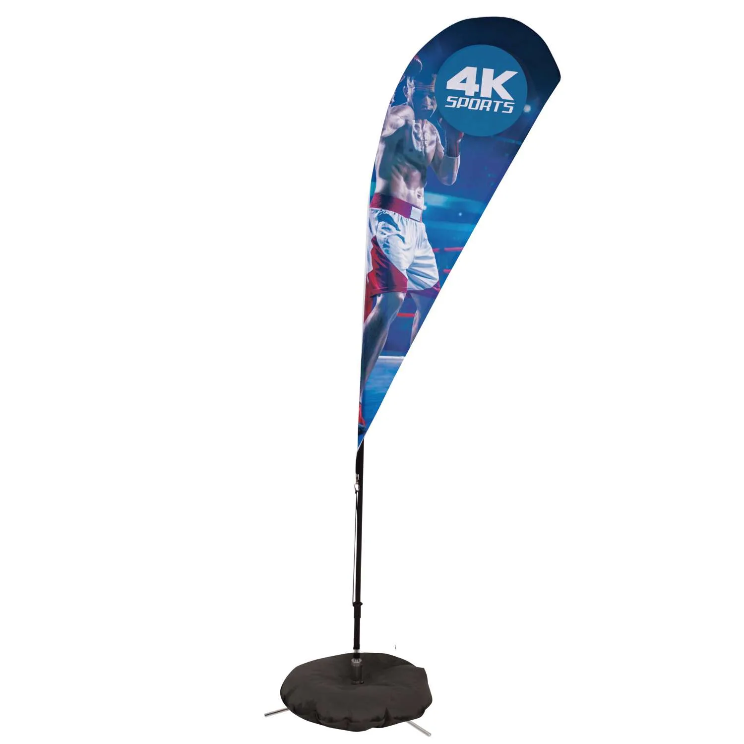 6' Streamline Teardrop Sail Sign Flag,1-Sided,3-Leg Scissor