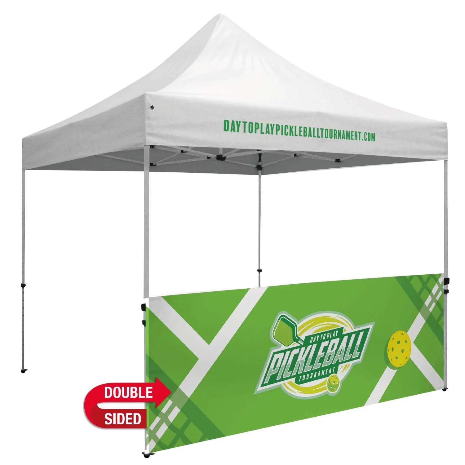 10' Premium Tent Half Wall Kit (UV-Printed, Double-Sided)