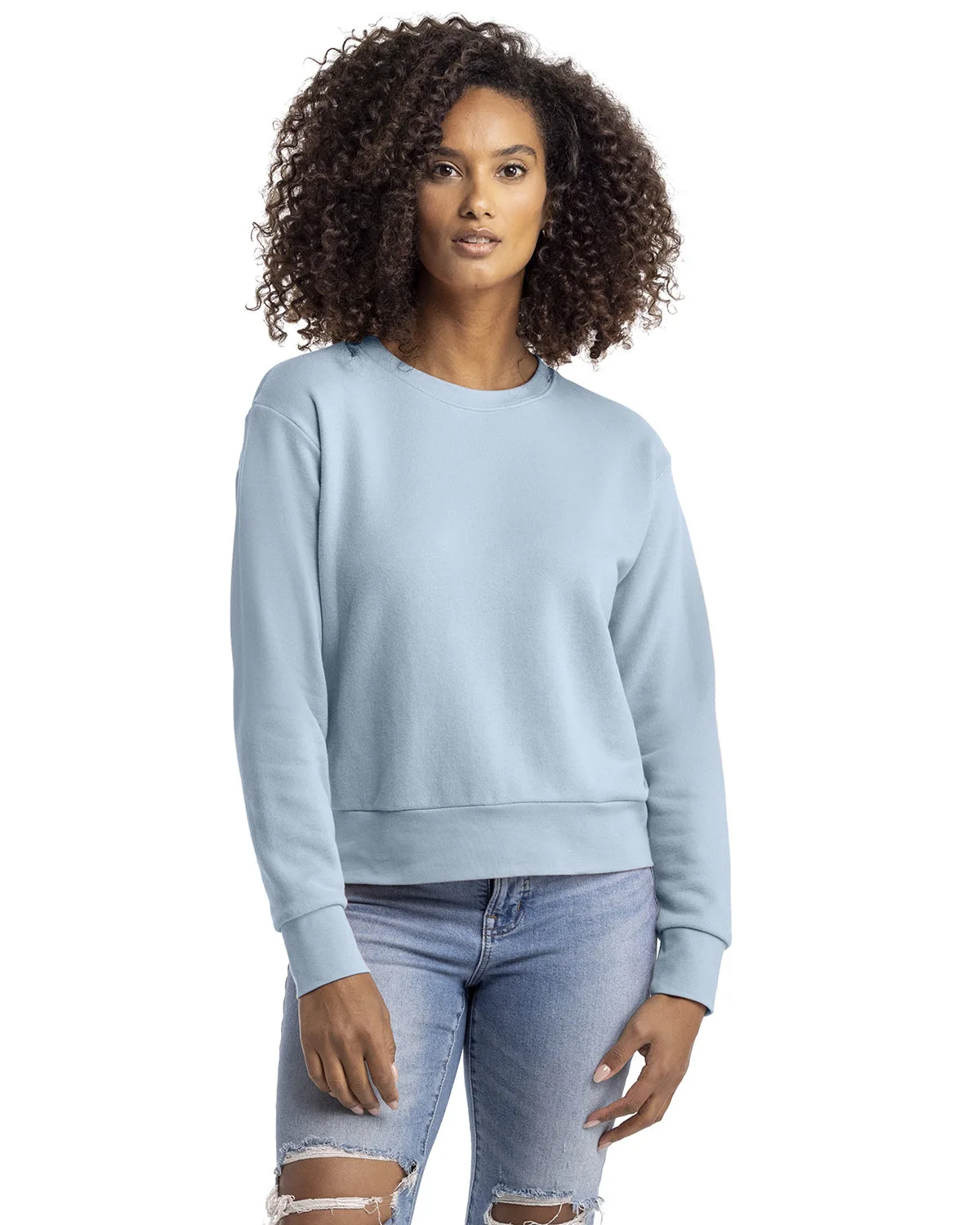 NEXT LEVEL APPAREL Ladies' Laguna Sueded Sweatshirt view 5