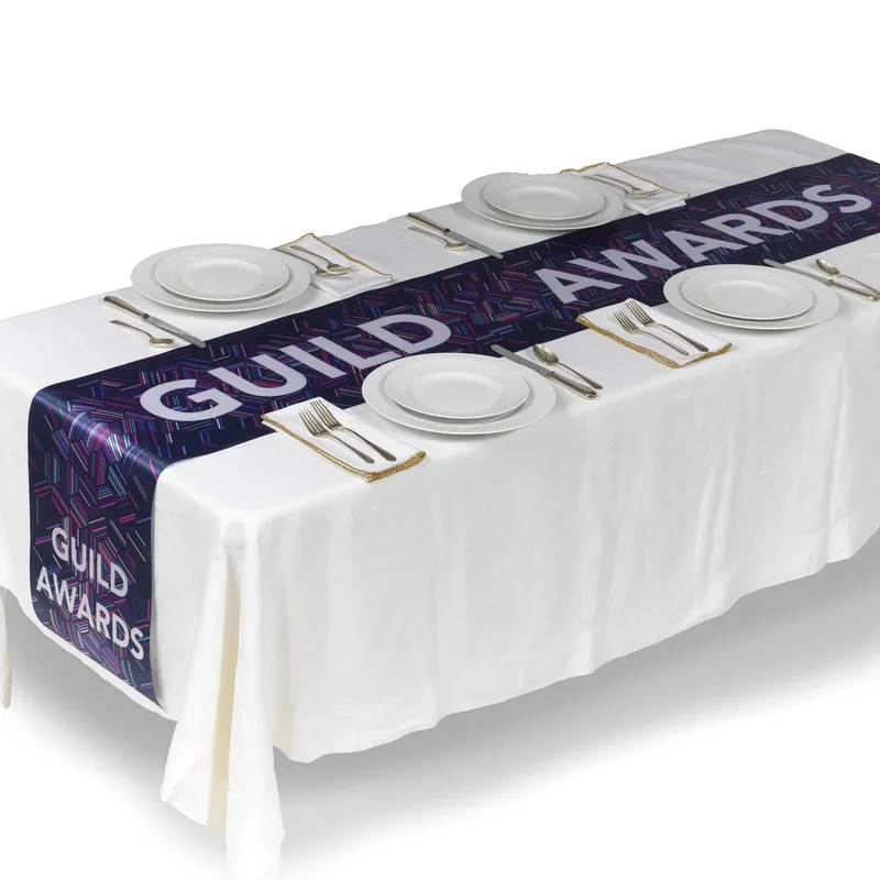 5Wx120L- Badge Satin Ribbon Runner - Sublimation