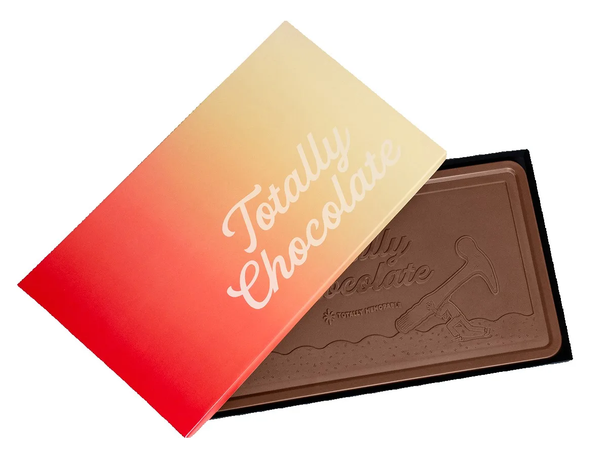 Giant 2lb. Engraved Chocolate Bar with Classic Custom Packaging