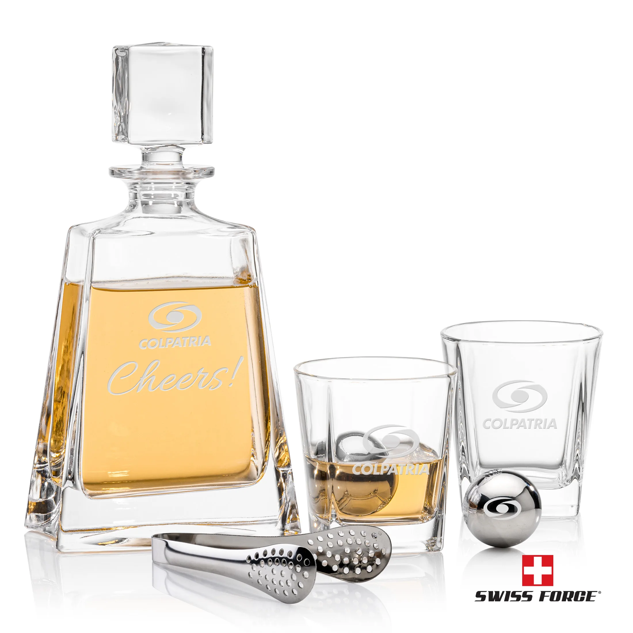 Swiss Force ® S/S Ice Balls & Decanter Set — Swiss Force ® S/S Ice Balls & Decanter Set