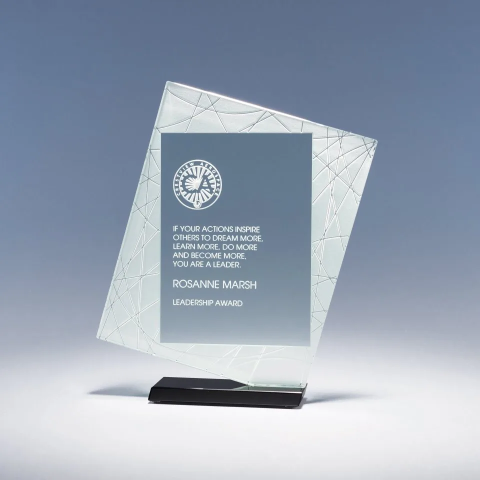 8.5" Direction Jade Crystal Award