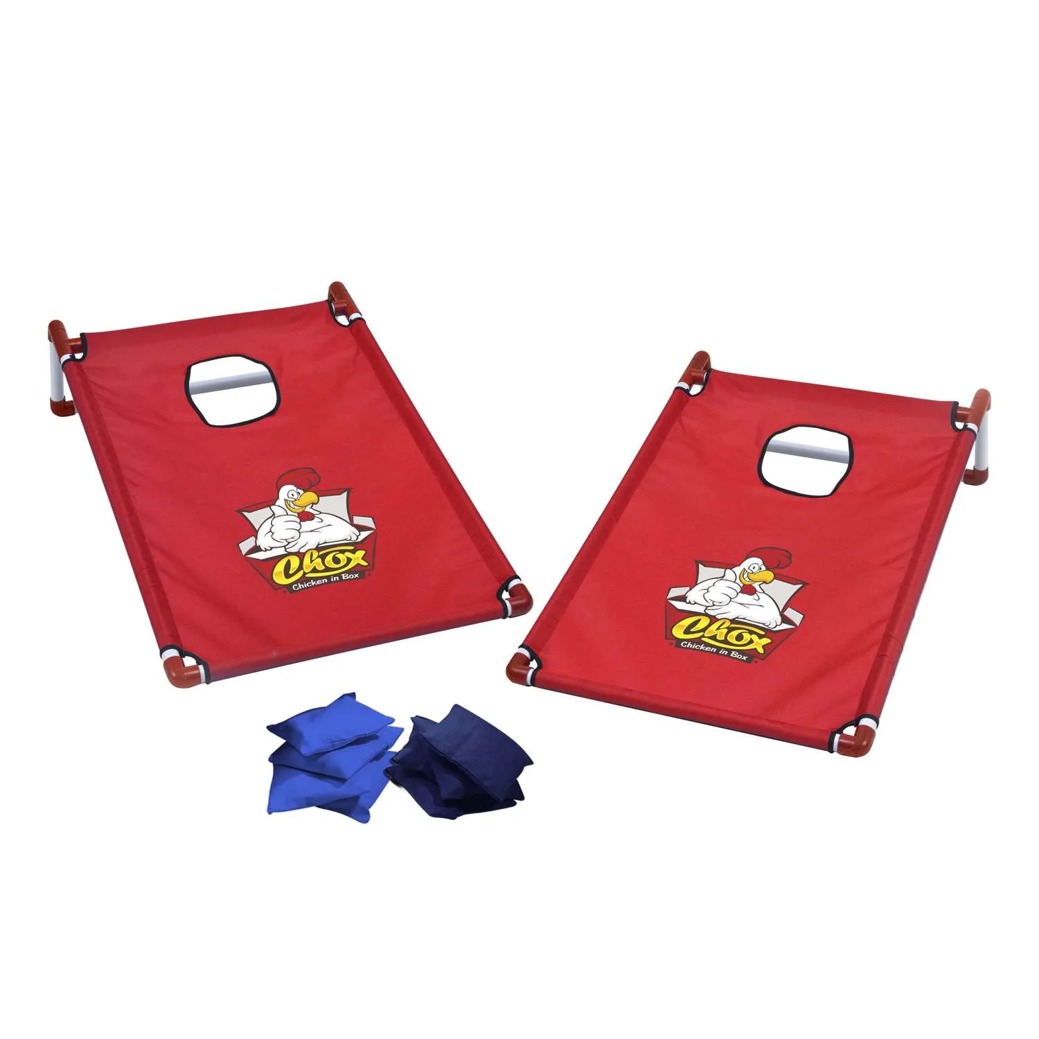 Portable Cornhole, 4 Navy & Royal Bean Bags
