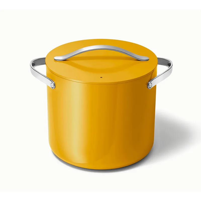 Caraway 12Qt Nonstick Ceramic Stockpot W/ Lid Marigold