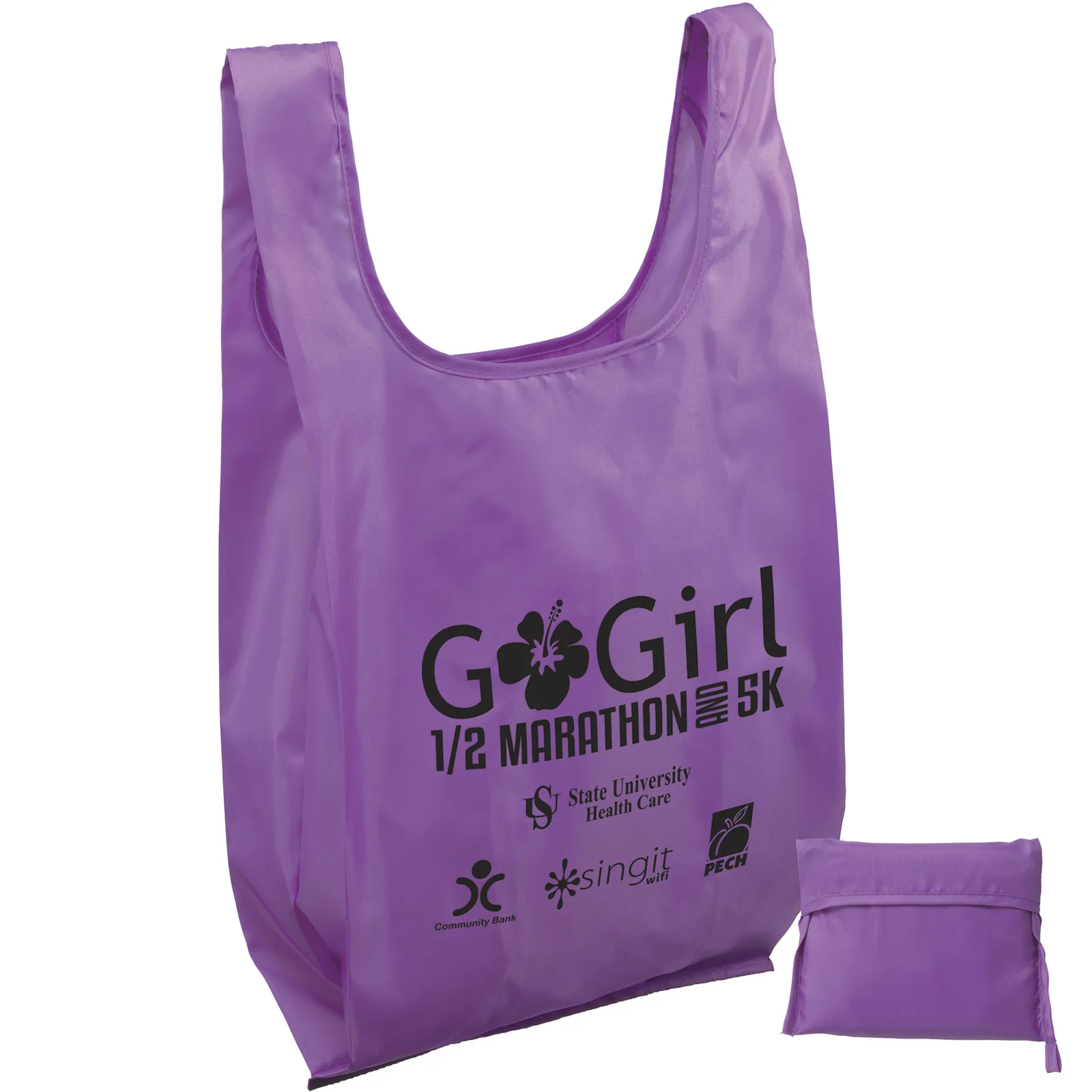 T-PAC™- Polyester Tote - Screen Print (12" x 7" x 23")
