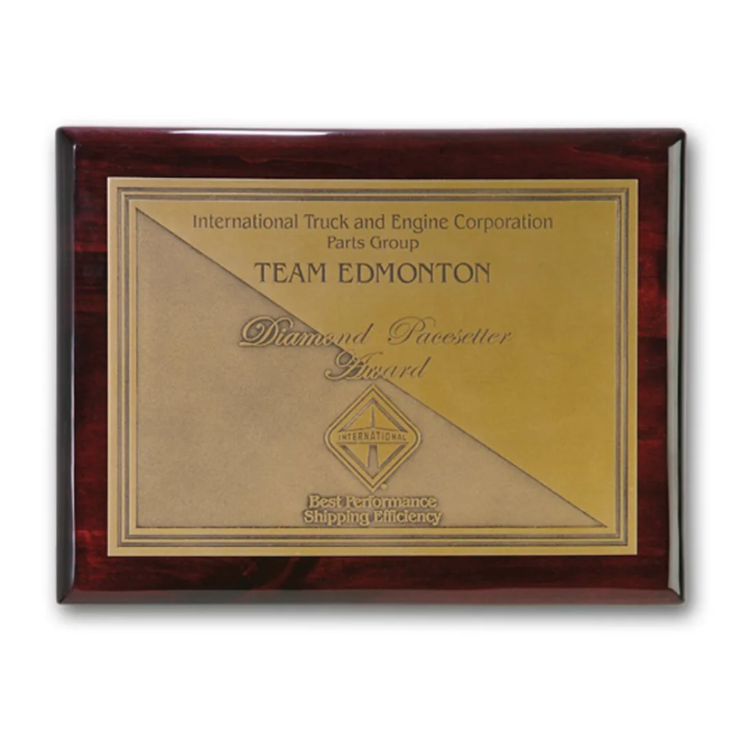 Double Etch Plaq - Rosewood