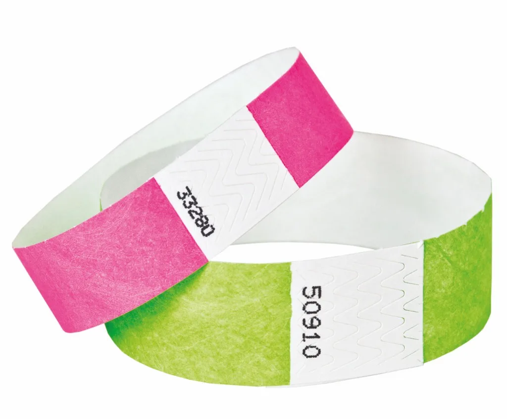 1" Tyvek Bracelet (Black Ink Only)