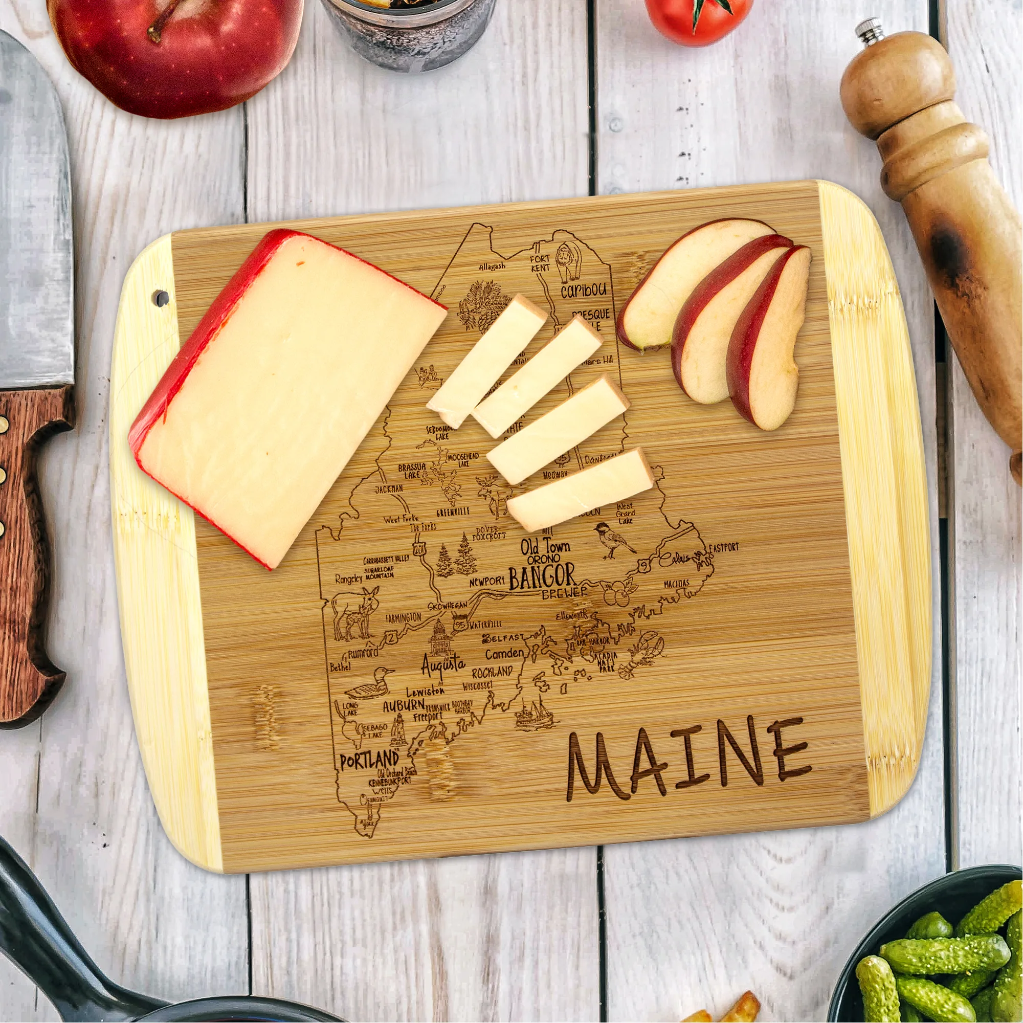 A Slice of Life Maine Serving & Cutting Board view 2