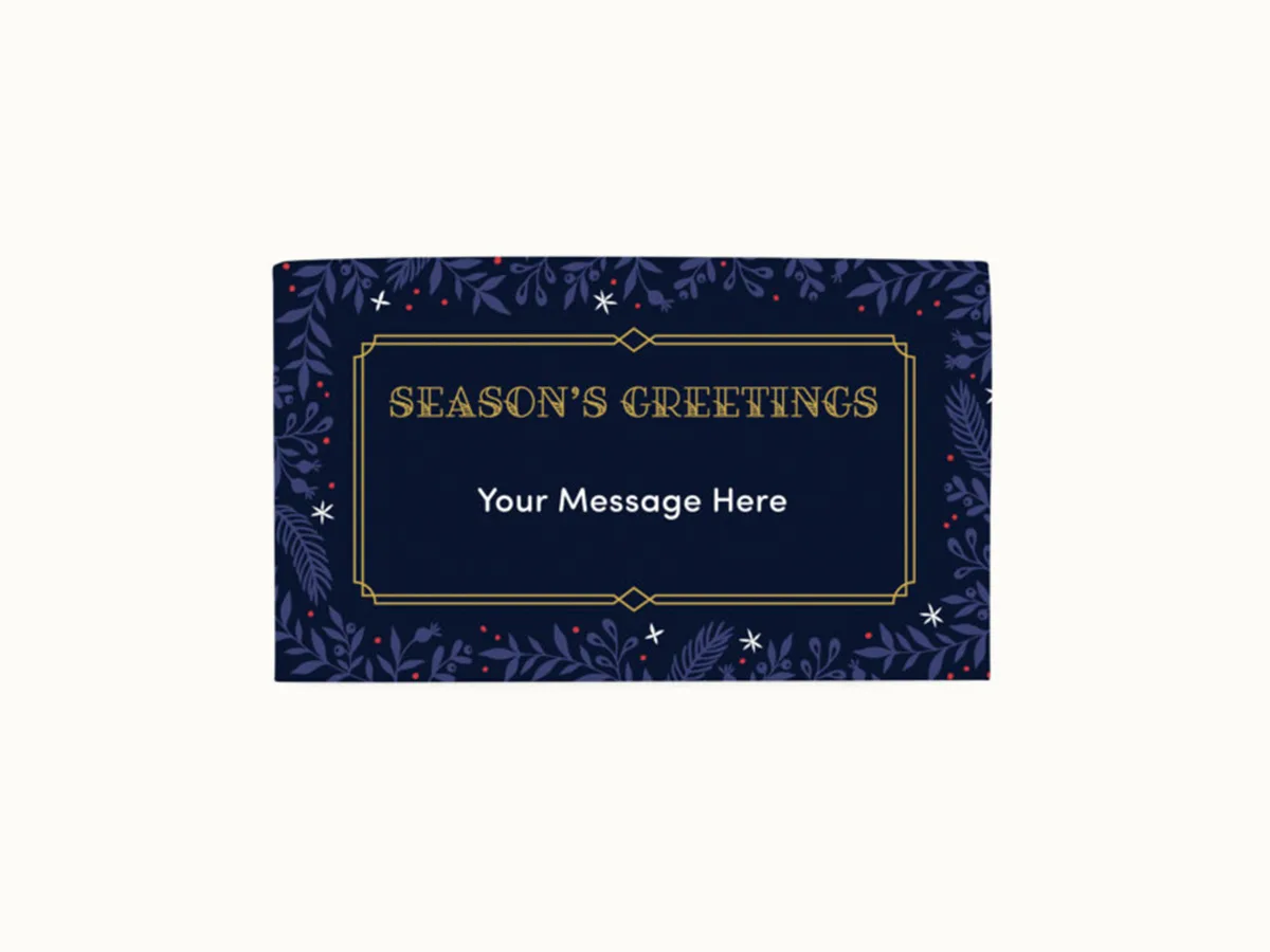 Happy Holidays Epic 1lb. Chocolate Bar with Personalized Packaging view 2