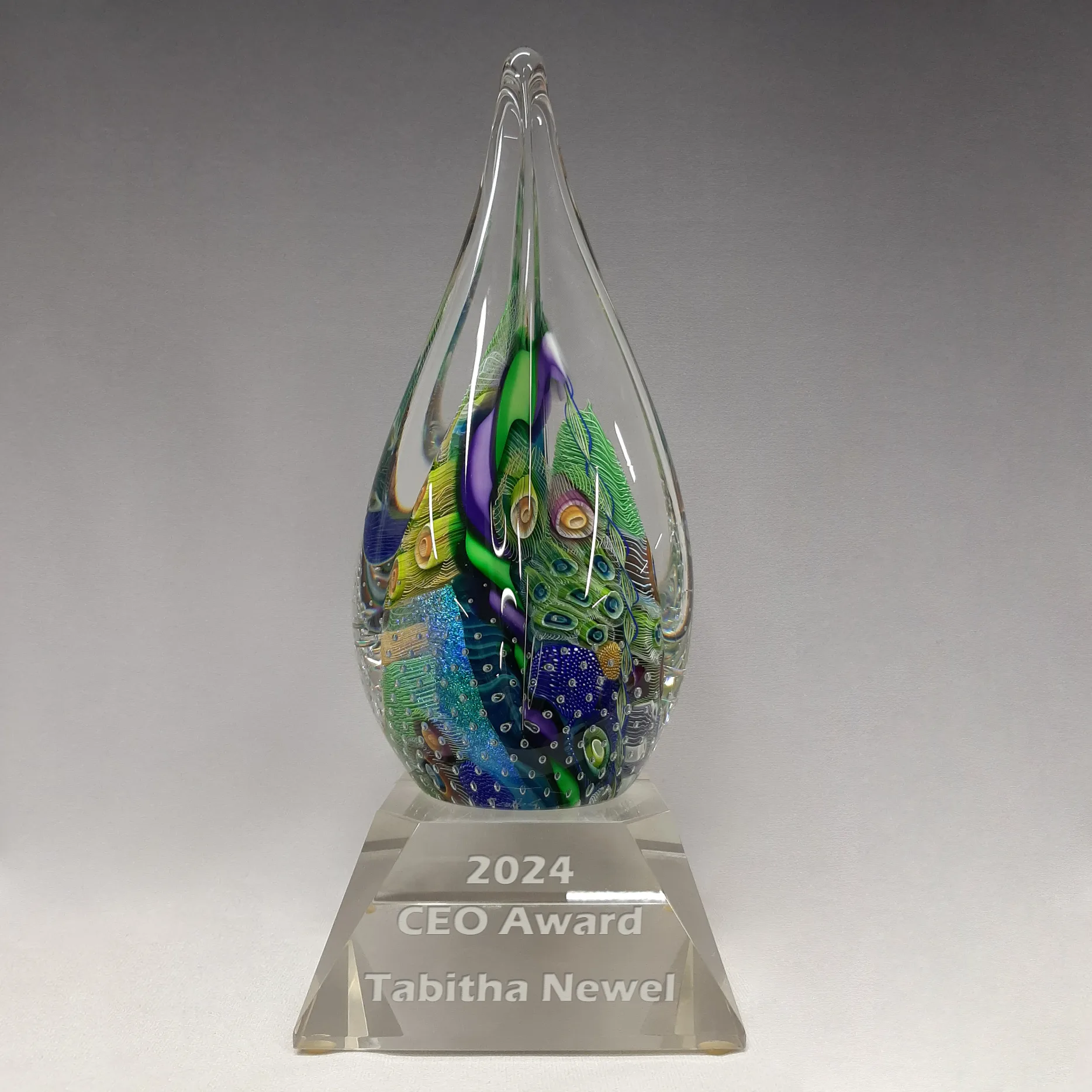 Art Glass Teardrop- Seascape