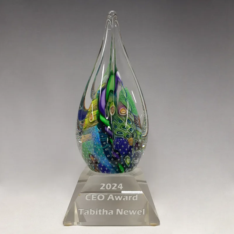 Art Glass Teardrop- Seascape