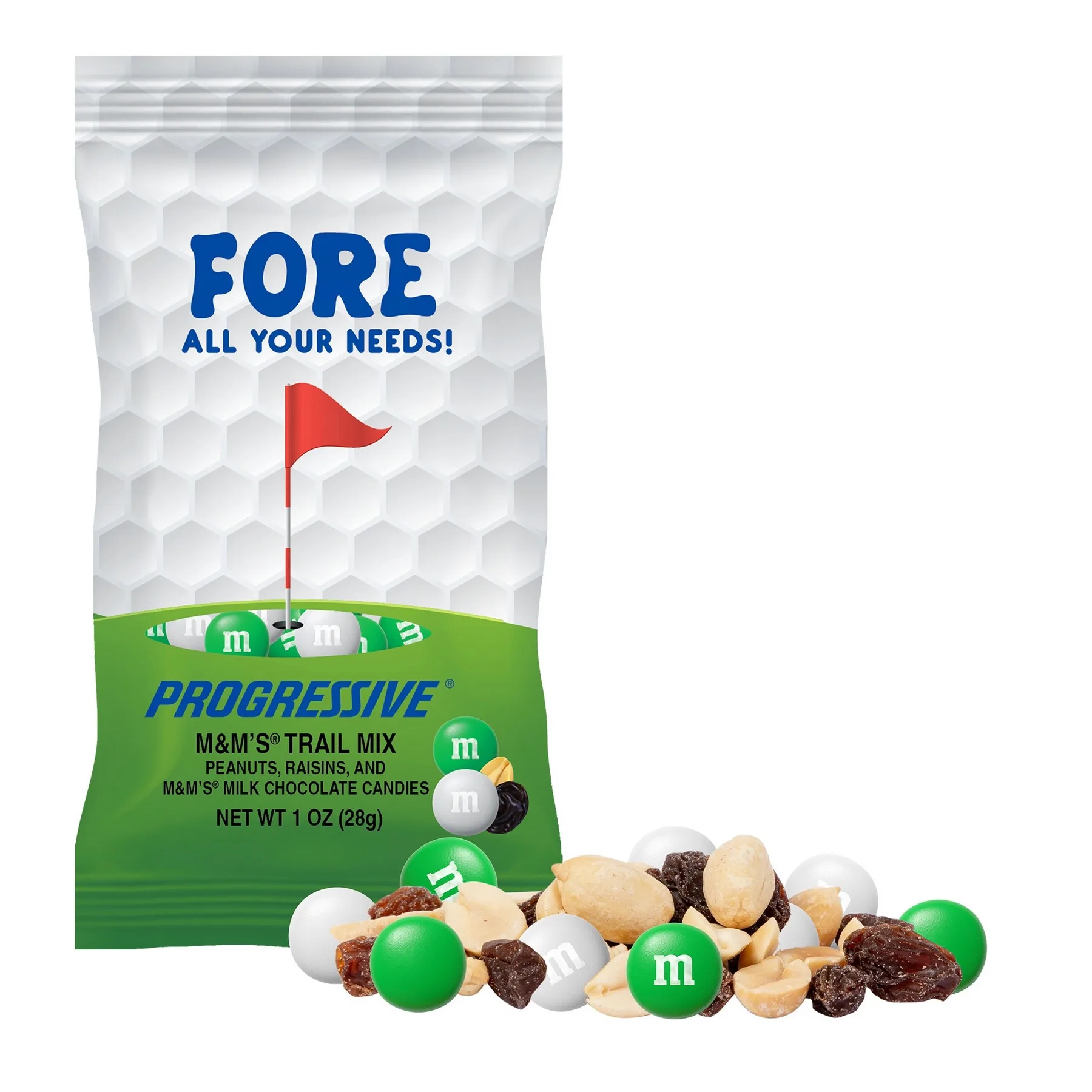 Golf - 1oz Color Choice M&M'S® Trail Mix Full Color Digibag