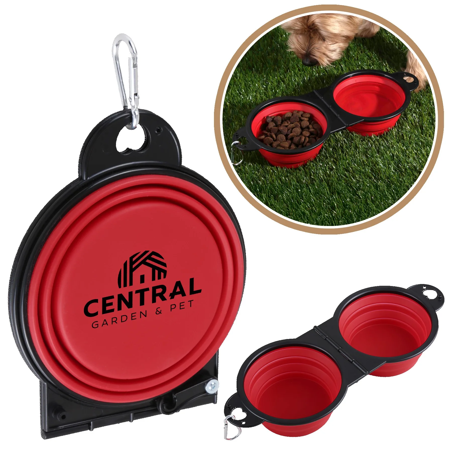 Dual Collapsible Pet Bowl view 6