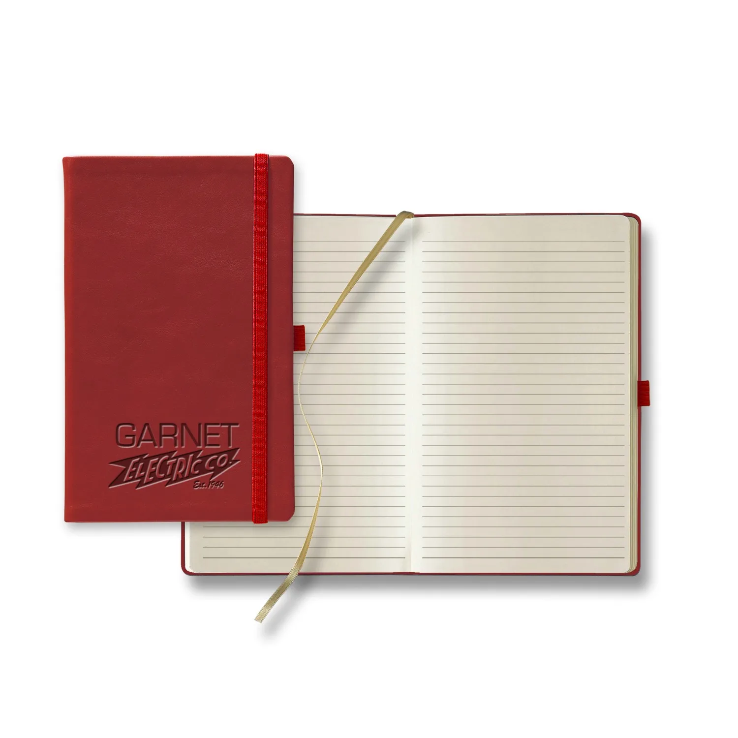 Castelli Calf Leather Medio Lined Ivory Page Journal view 3