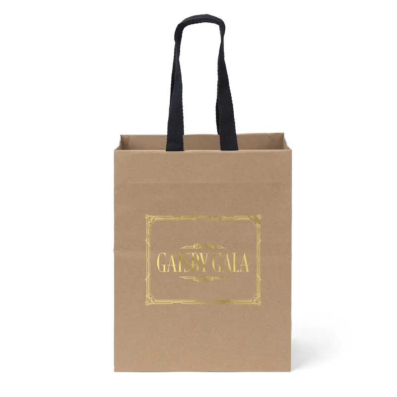 Eco Ash - Woven Handle Eurototes - Foil Print (7 3/4" x 4 3/4" x 9 3/4")