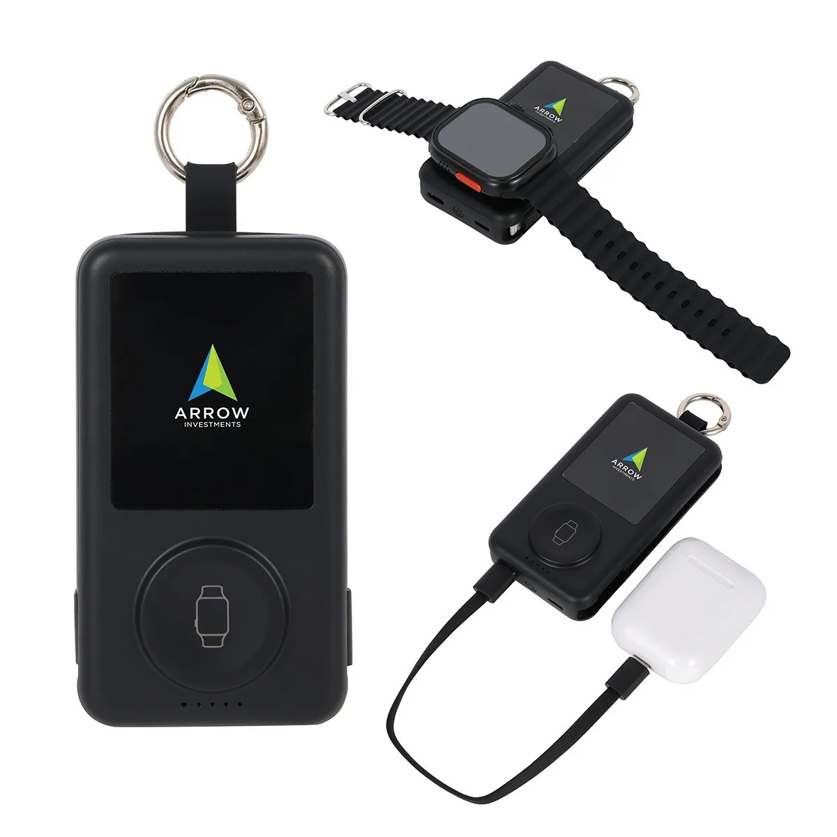 Charter 6200mAh Light Up Power Bank with Watch Charger & Keyring view 2