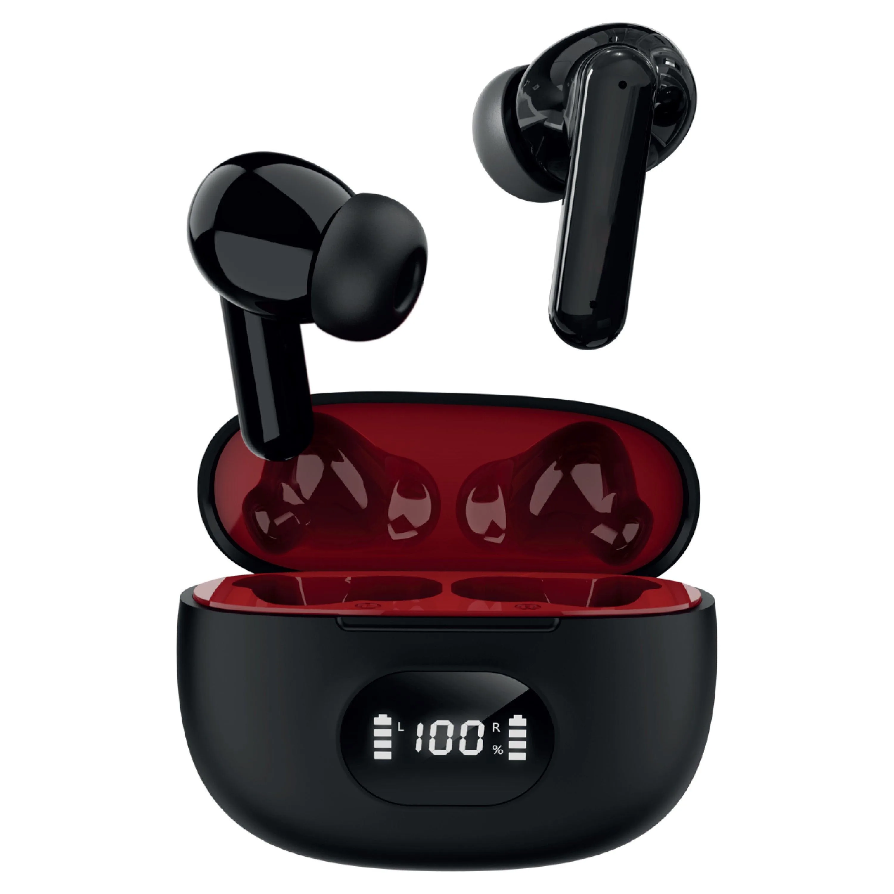 Supersonic Dual-Mic True Wireless Noise Cancelling Earbuds Black
