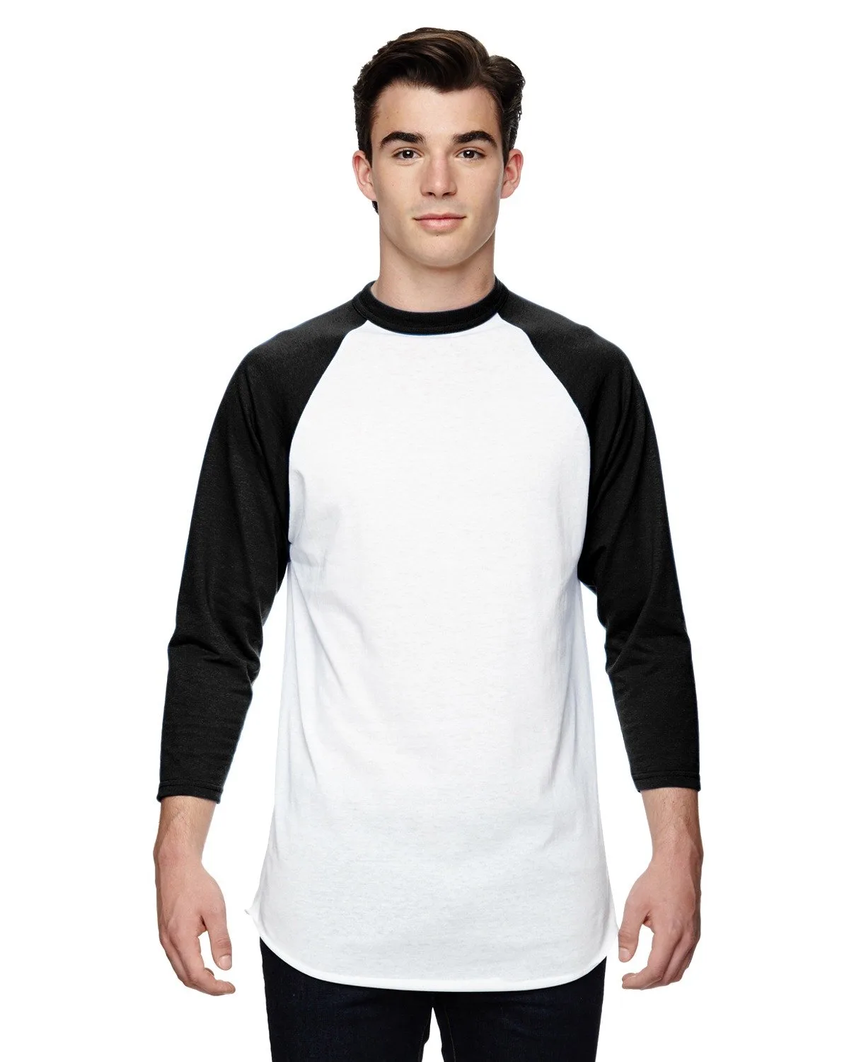 Augusta Adult Three-Quarter Sleeve Baseball Jersey view 7