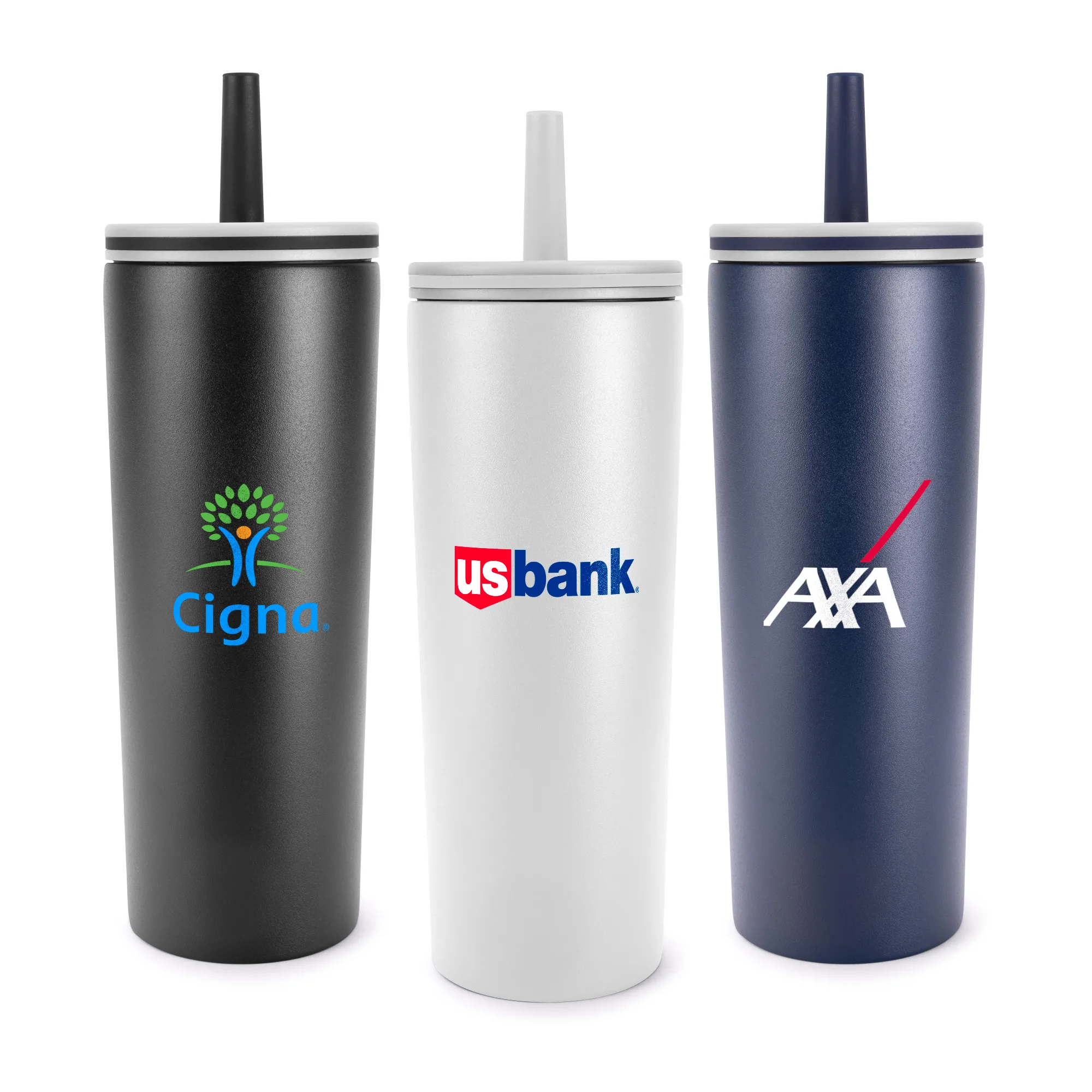 ChillFlow 24oz Stainless Steel Mug with Straw
