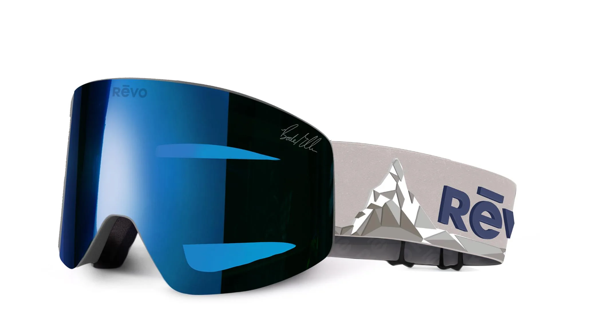 Revo Sunglasses Matte Gray Bode Miller No. 6 Goggles w/Interchangeable Lens