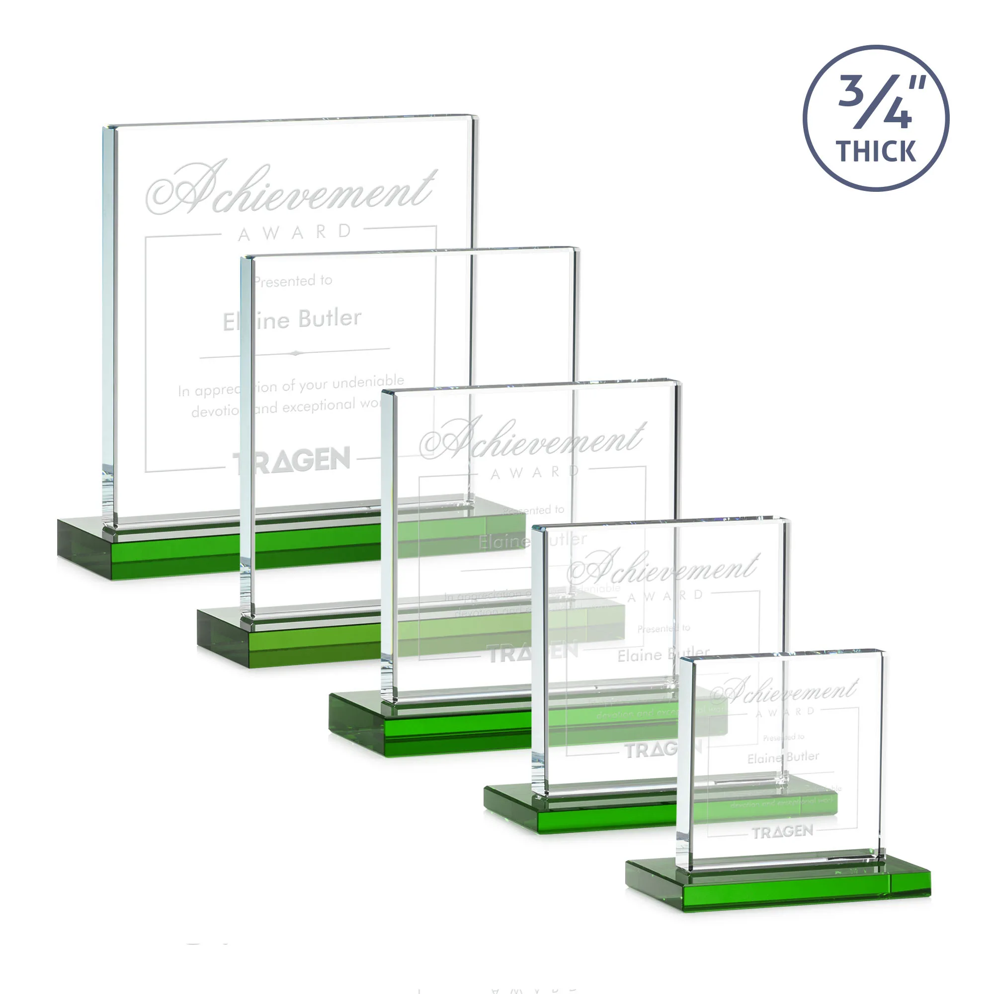 Deep Etch, Standard base, Green